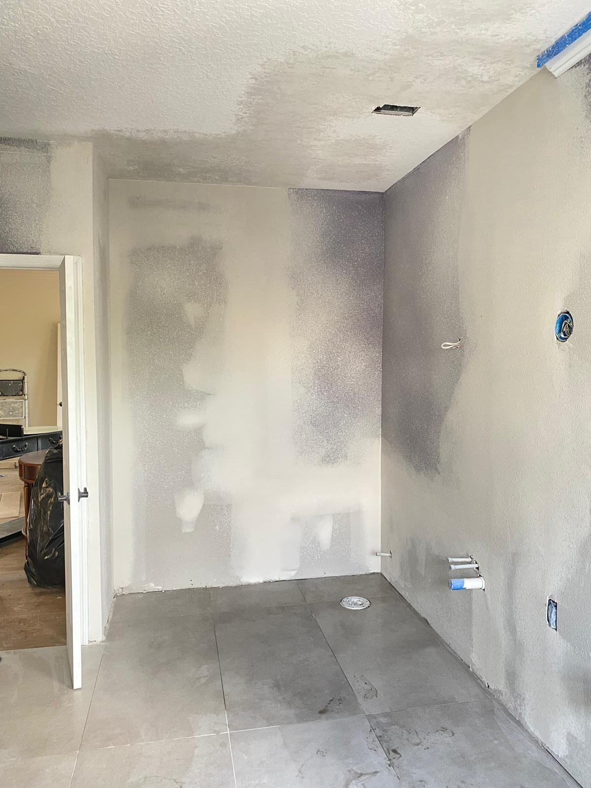 Small room texture spray application