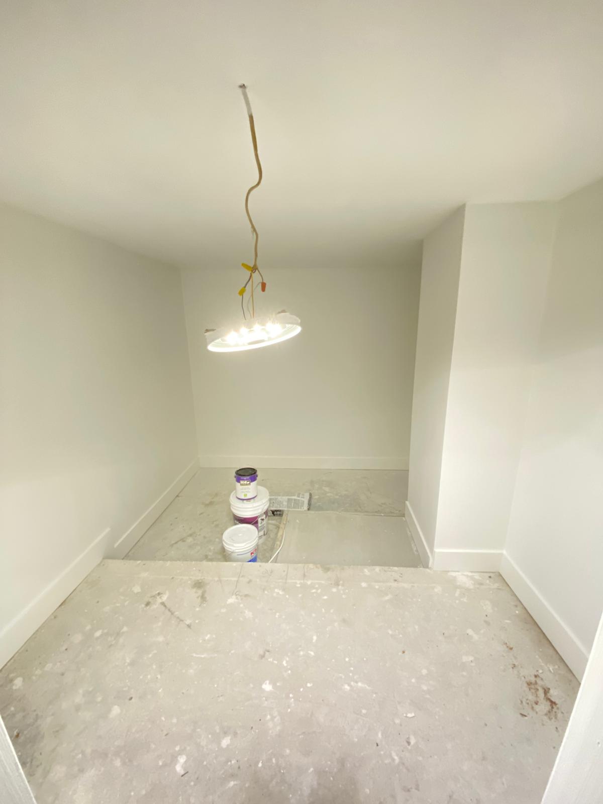 Closet white painting in progress