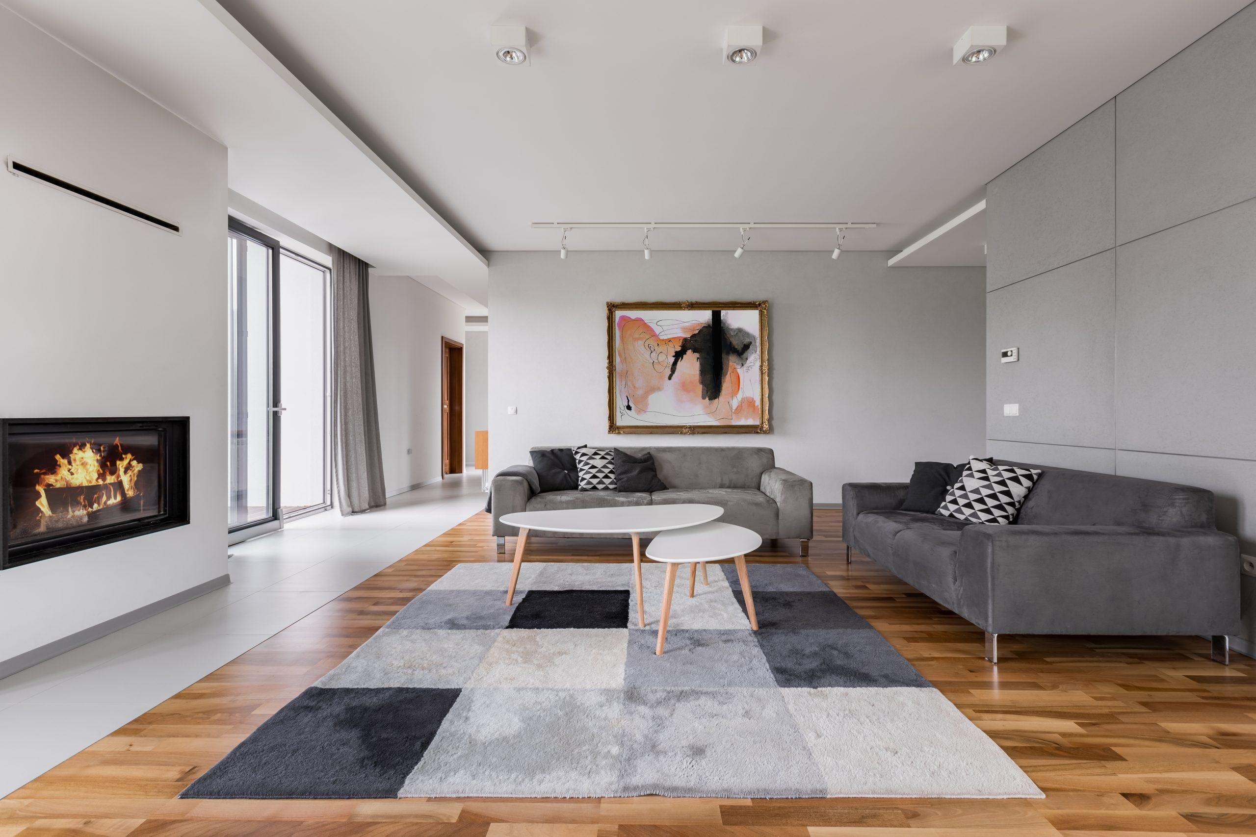 Modern living room painting project